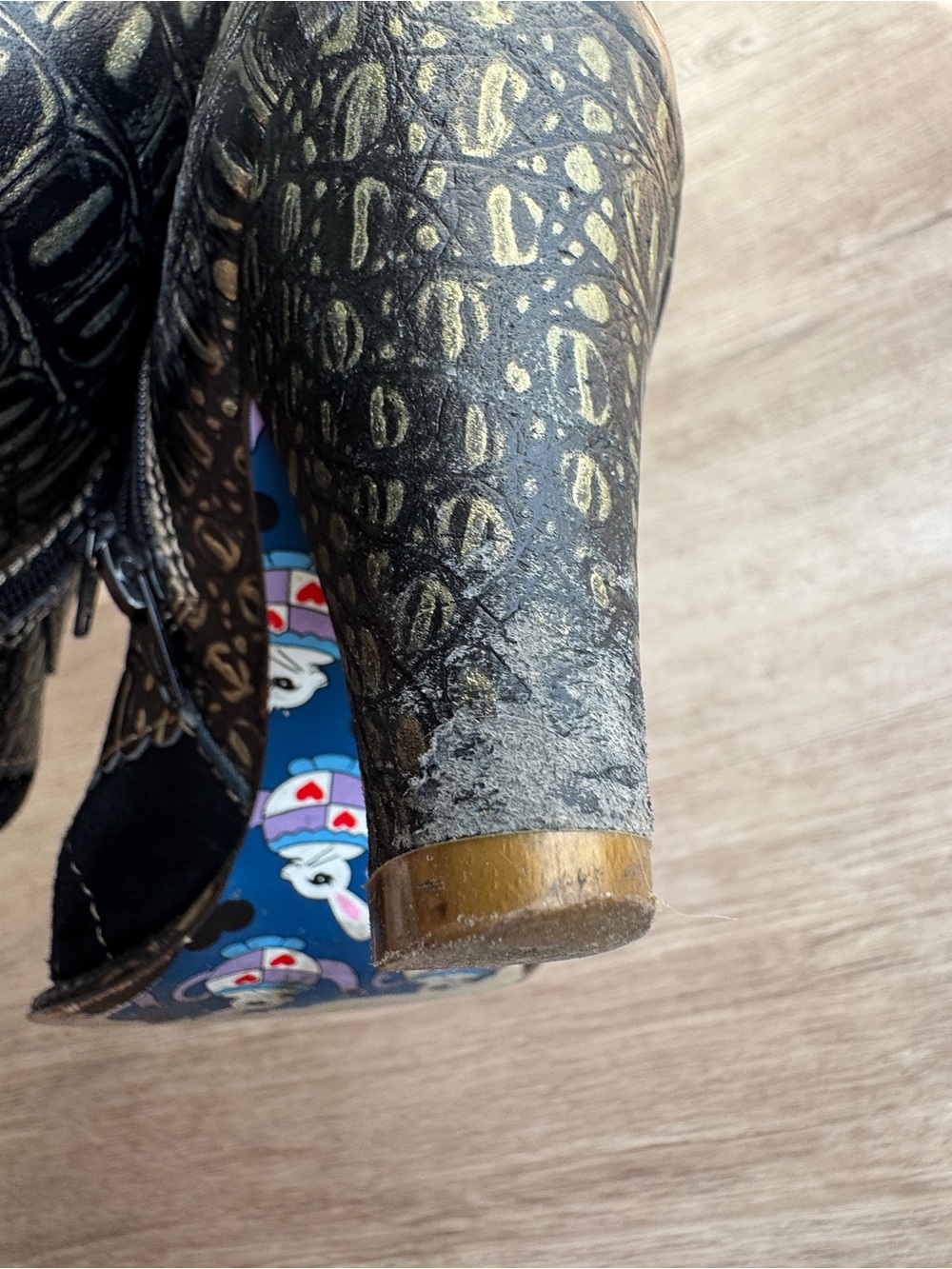 Irregular Choice Miaow Ankle Heeled Booties Black 38 WitchyCore Cat Lovers Witch - Picture 13 of 14